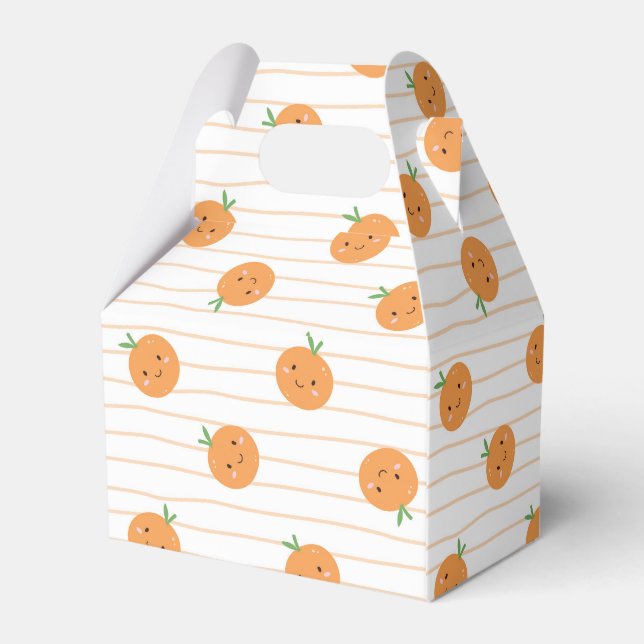 Cute Oranges Print - Favour Boxes (Back Side)