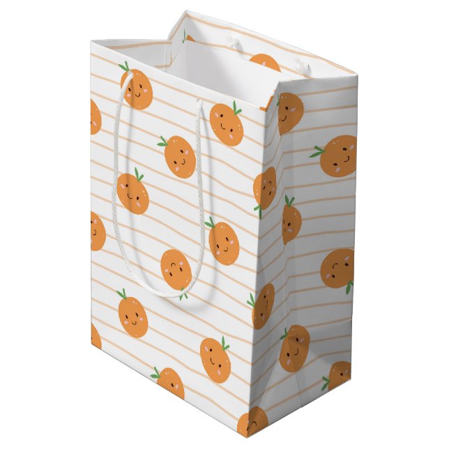 Cute Oranges Print - Gift Bag (Back Angled)