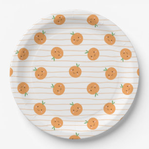 Cute Oranges Print - Paper Plates