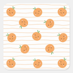 Cute Oranges Print - Sticker