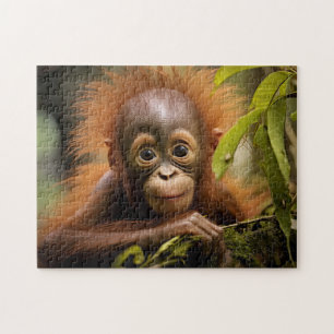 Cute Orangutan baby Jigsaw Puzzle