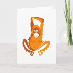 Cute ORANGUTAN -Conservation - Wildlife -Ape Card