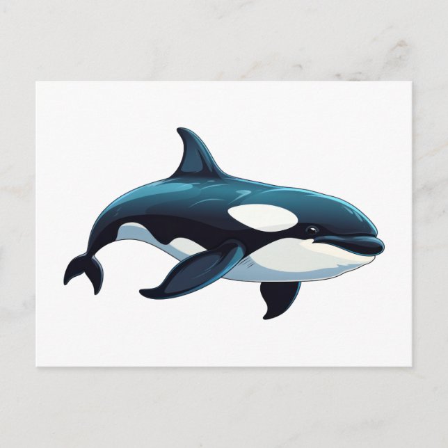 Cute Orca doodle   Postcard (Front)