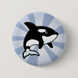 Cute Orca / Killer Whale 6 Cm Round Badge