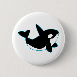 Cute Orca (Killer Whale) 6 Cm Round Badge