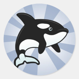 Cute Orca / Killer Whale Classic Round Sticker