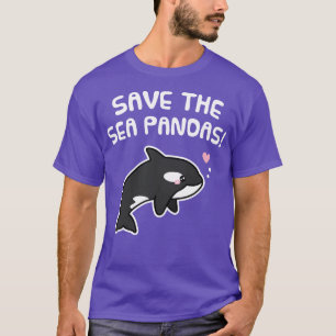 Cute Orca Save The Sea Pandas T-Shirt