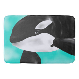 Cute Orca Whale Bath Mat