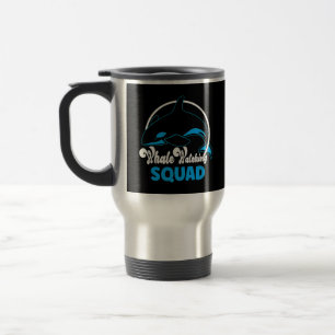 Cute Orca Whale Watching Squad Sea Animal Travel Mug