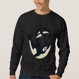 Cute Orcas Funny Sea Animal Whale Orca Men Women Sweatshirt