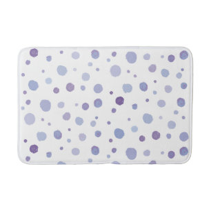 Cute Organic Brushstroke Dot Artwork Bath Mat