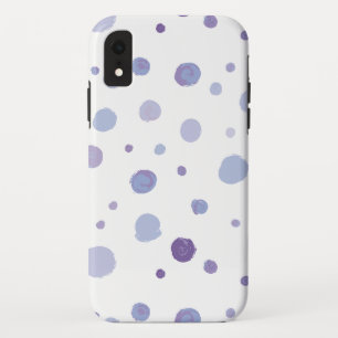 Cute Organic Brushstroke Dot Artwork iPhone XR Case