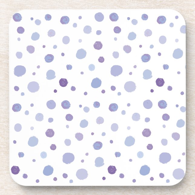 Cute Organic Brushstroke Dot Artwork Coaster (Front)