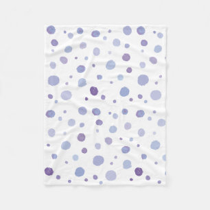 Cute Organic Brushstroke Dot Artwork Fleece Blanket
