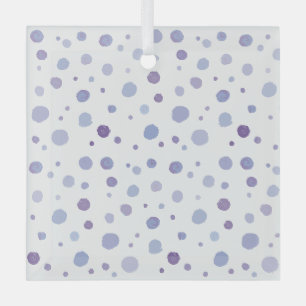 Cute Organic Brushstroke Dot Artwork Glass Tree Decoration