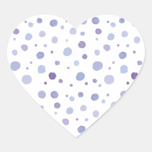 Cute Organic Brushstroke Dot Artwork Heart Sticker