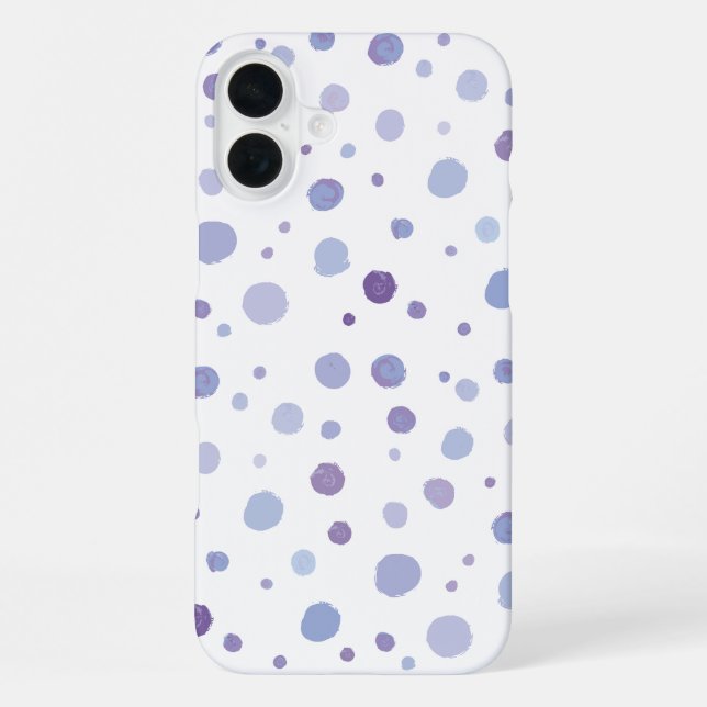 Cute Organic Brushstroke Dot Artwork iPhone Case (Back)