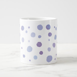 Cute Organic Brushstroke Dot Artwork Large Coffee Mug
