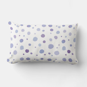 Cute Organic Brushstroke Dot Artwork Lumbar Cushion
