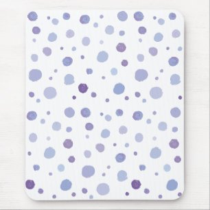 Cute Organic Brushstroke Dot Artwork Mouse Pad
