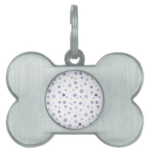Cute Organic Brushstroke Dot Artwork Pet ID Tag