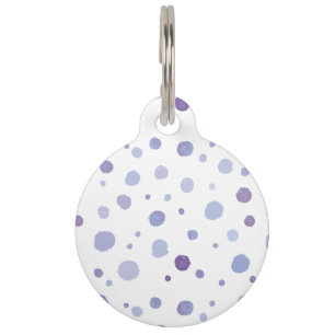 Cute Organic Brushstroke Dot Artwork Pet Tag