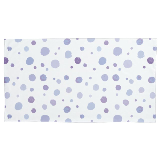Cute Organic Brushstroke Dot Artwork Pillowcase (Front-Left)