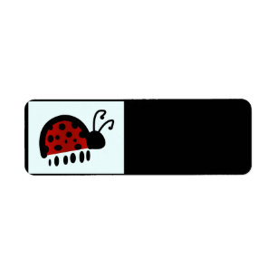 Cute Organic Brushstroke Dot Artwork Return Address Label