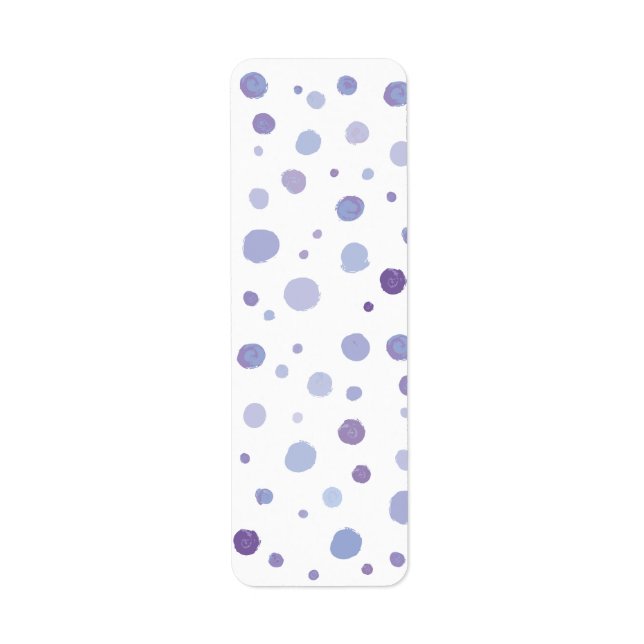 Cute Organic Brushstroke Dot Artwork Return Address Label (Front)