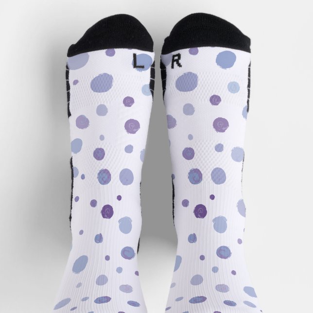 Cute Organic Brushstroke Dot Artwork Socks (Top)