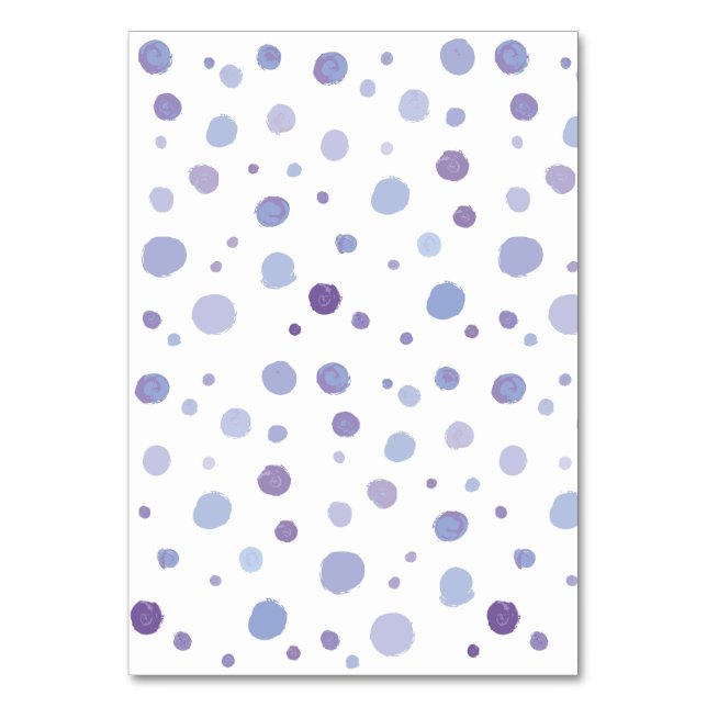Cute Organic Brushstroke Dot Artwork Table Number (Front)