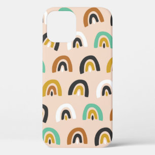Cute Organic Rainbow Stripes Seamless Pattern iPhone 12 Case