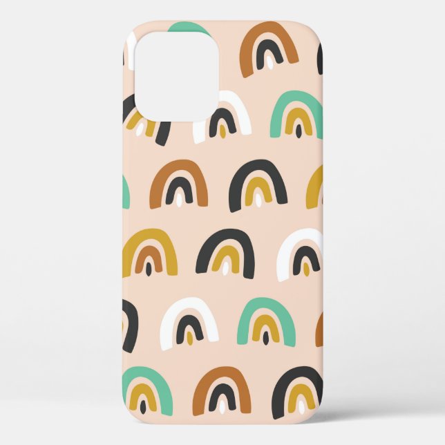 Cute Organic Rainbow Stripes Seamless Pattern Case-Mate iPhone Case (Back)