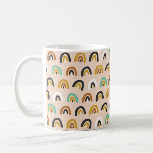 Cute Organic Rainbow Stripes Seamless Pattern Coffee Mug