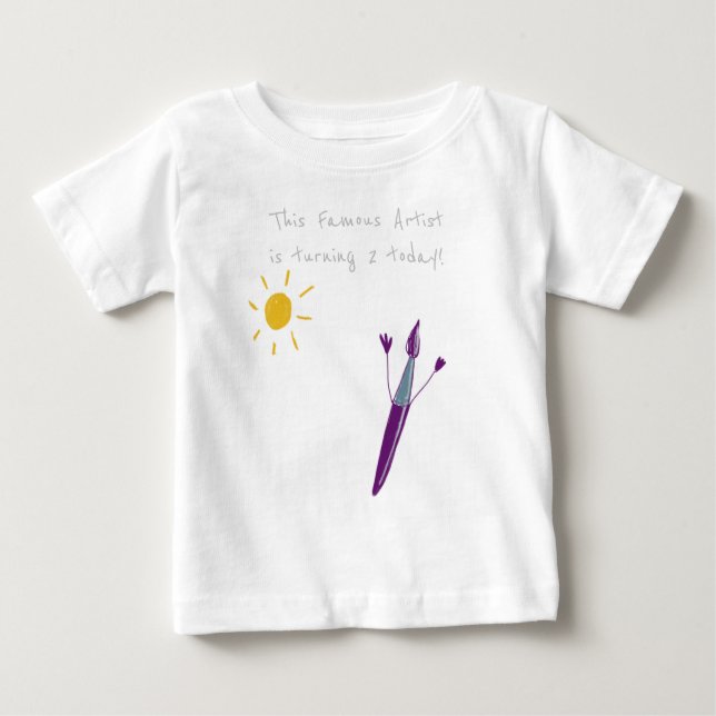 Cute Original Art On Your  Baby’s Birthday T-Shirt (Front)