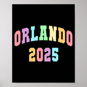 Cute orlando 2025 vacation swimming trip matching poster