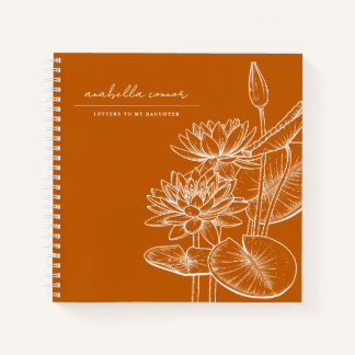 Cute Ornage Letters to My Daughter Memory Notebook