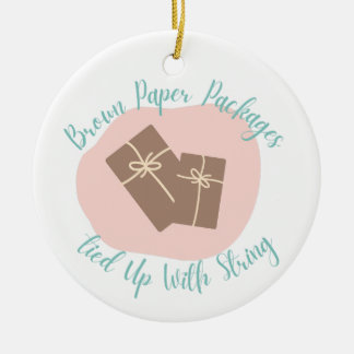 Cute ornament featuring Brown Paper Packages