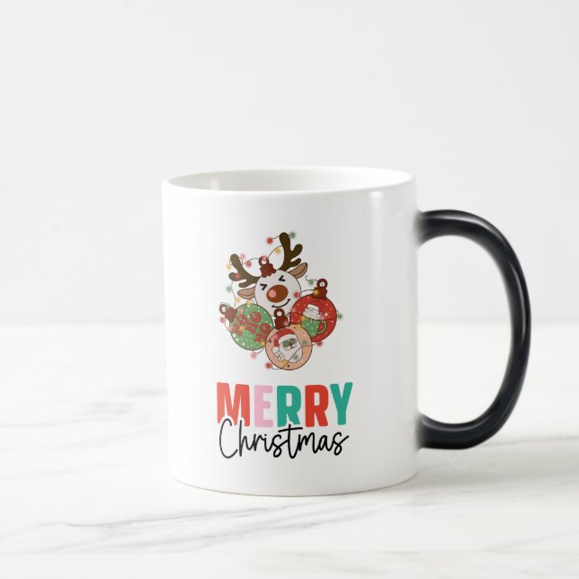 Cute ornaments - Merry christmas    Magic Mug (Right)