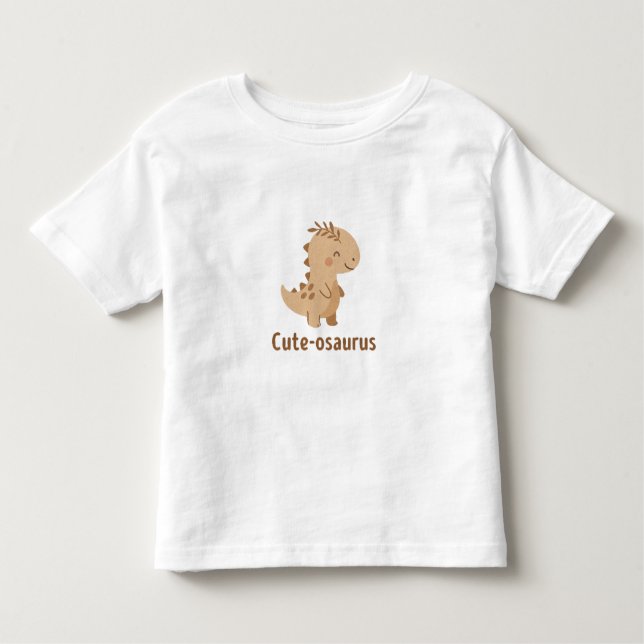 Cute-osaurus – Adorable Dinosaur Toddler T-Shirt (Front)