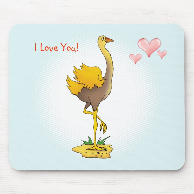 Cute ostrich mouse pad (Front)