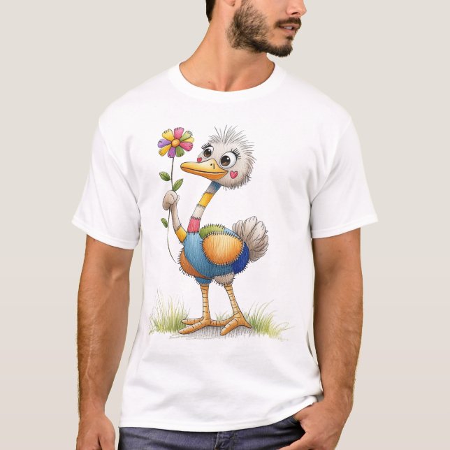 Cute Ostrich T-Shirt (Front)