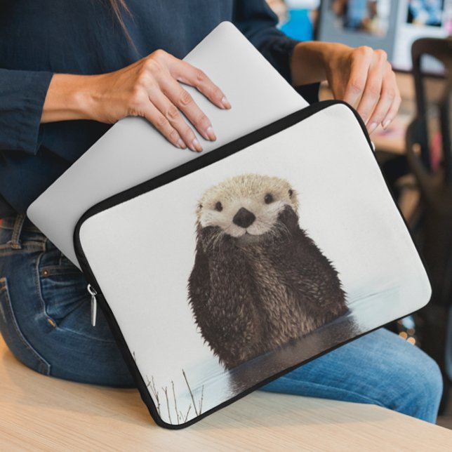 Cute Otter Animal Sea Laptop Sleeve (Creator Uploaded)