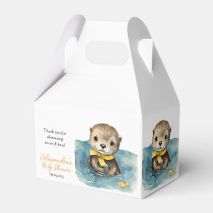 Cute Otter Baby Shower Gender Neutral  Favour Box