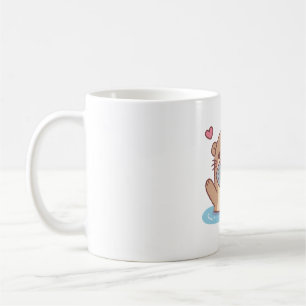 Cute Otter Catching Fish Funny Coffee Mug