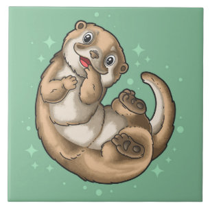 Cute Otter Ceramic Tile