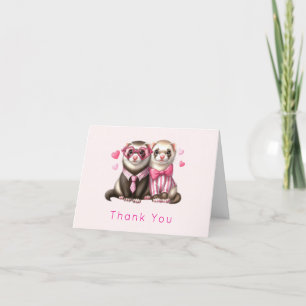 Cute Otter Couple in Love Thank You Card