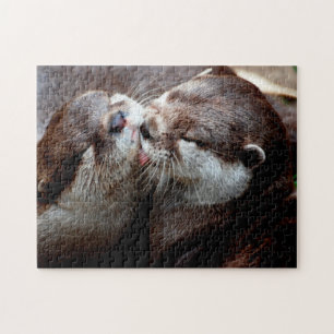 Cute Otter Couple, Jigsaw Puzzle