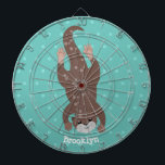 Cute otter diving cartoon illustration dartboard<br><div class="desc">This cute otter is swimming under water in cute cartoon style. That otter make anyone happy!</div>