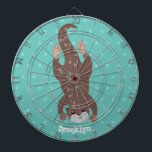 Cute otter diving cartoon illustration dartboard<br><div class="desc">This cute otter is swimming under water in cute cartoon style. That otter make anyone happy!</div>